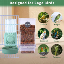 Distributeur D'Eau Automatique pour Cage Ă Oiseaux, Accessoires pour Cage Ă Perruches, Mangeoire Automatique pour Perroquets
