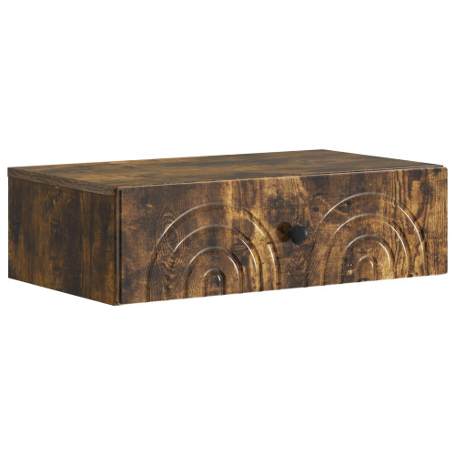 VidaXL vidaXL Wall-Mounted Side Table Smoked Oak 59 x 34.5 x 17 cm 1