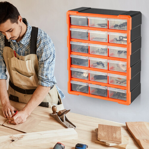 18 Multi-Drawer Parts Storage Cabinet Unit Tool Organizer Box 1