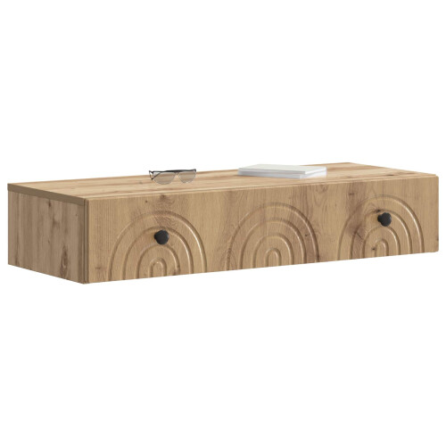 VidaXL vidaXL Wall-Mounted Side Table Artisan Oak 87.5 x 34.5 x 17 cm 2