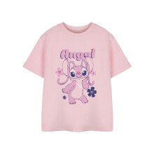 (5-6 Years) Disney Lilo & Stitch Short Sleeved T-Shirt (Girls Pink)