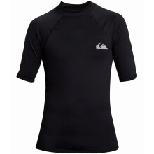 (16 Yrs, Black) Quiksilver Kids Everyday Short Sleeve UPF 50 Swimming Surfing Rash Vest Top