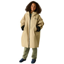 (9-13 Yrs, Oat/Black) Regatta Kids Spirit Of Adventure Hooded Waterproof Warm Drying Changing Robe