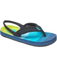 (7K UK, Aqua/Green) Reef Children Kids Little Ahi Summer Beach Pool Sandals Thongs Flip Flops