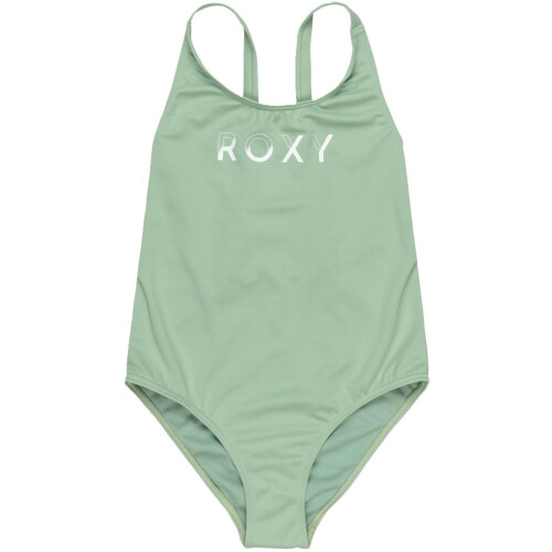 (6 Yrs, Basil) Roxy Kids Solid Active One Piece Swimsuit