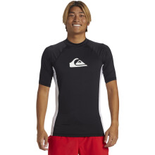 (M, Black) Quiksilver Mens Everyday Short Sleeve UV Protect Surf Surfing Rash Guard Vest