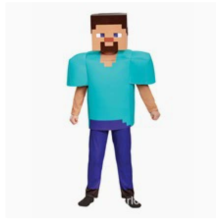 (Blue Armor, 140) Halloween minecraft COS performance costume children's three-piece set