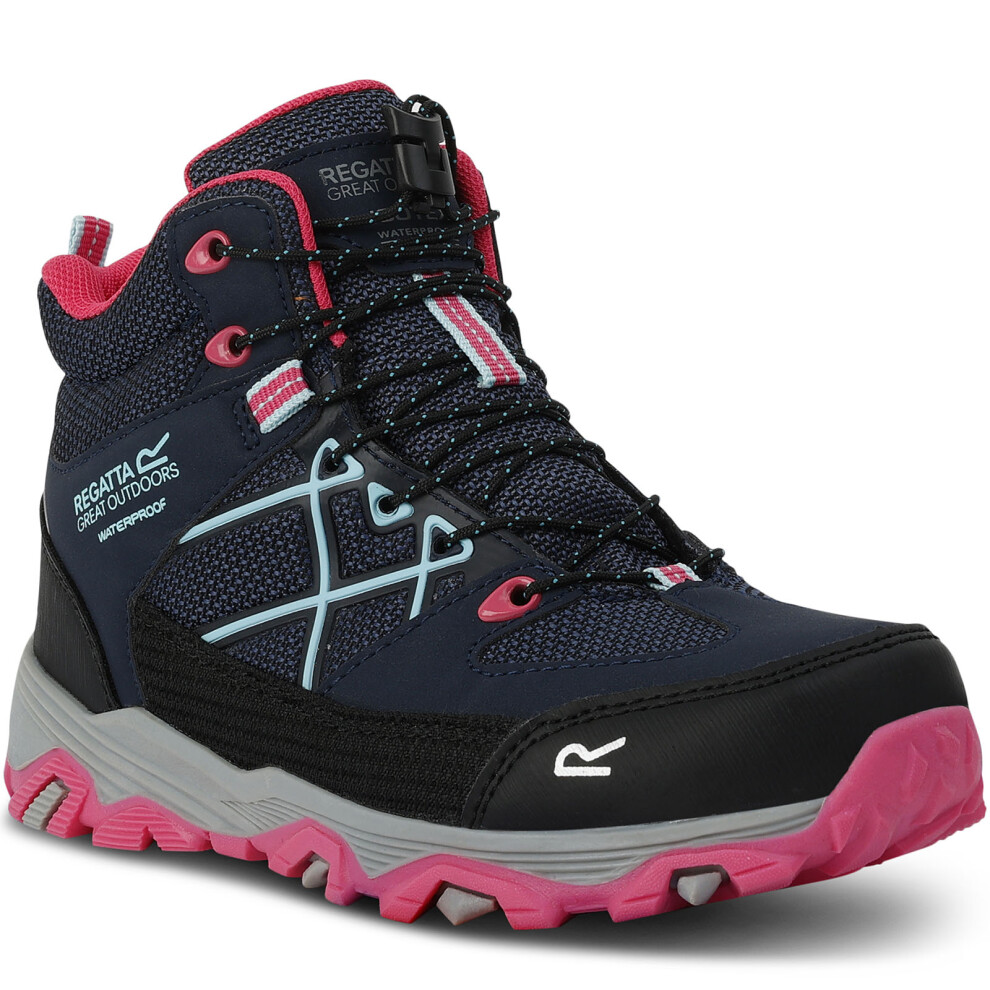Regatta (2.5 Uk, Navy/Pink Potion) Kids Samaris Iii Waterproof Breathable Hiking Walking Boots