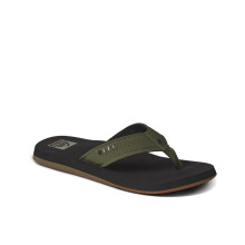 (11 UK, Black/Olive) Reef Mens The Layback Summer Beach Pool Sandals Thongs Flip Flops
