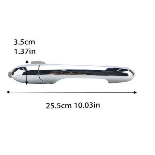For Fiat 500 & 500C Outer Chrome Door Handle Right Side Driver Side 735592012 2