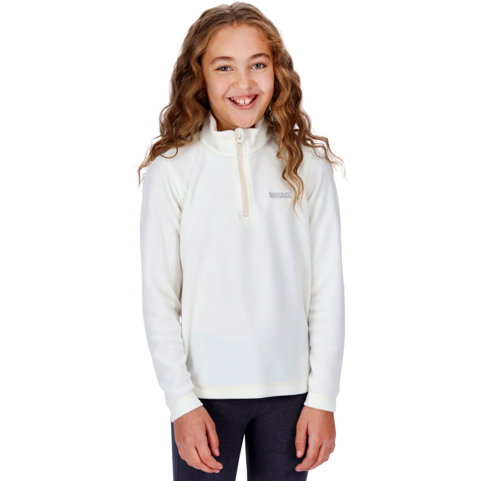 Regatta (9-10Y, Polar Bear) Kids Childrens Hot Shot Ii Lightweight 1/2 Zip Outdoor Fleece Pullover