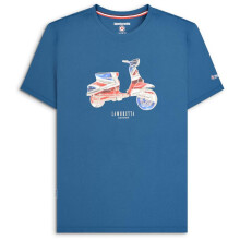 (M, Dark Blue) Lambretta Mens Scooter Flag Short Sleeve Crew Neck Cotton T-Shirt Top Tee