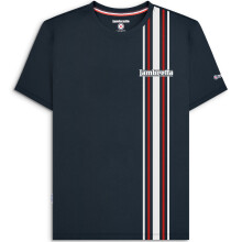 (4XL, Navy) Lambretta Mens Side Stripe Tee