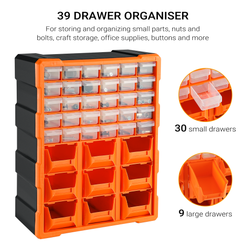 39 Multi-Drawer Parts Storage Cabinet Unit Tool Organizer Box 1