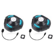 2X Motorcycle Headset Bone Conduction Speaker Skiing Earphone Waterproof Helmet Headset with Noise