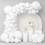 Kit de Arco de Globos Blancos, Suministros de Corona de Globos de Látex 6