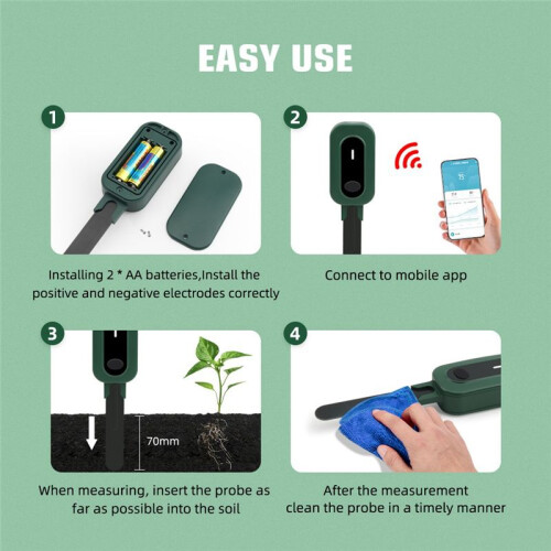 Zigbee  Soil Moisture Meter Tuya App Control Soil Tester Temperature Humidity Sensor with Gateway for Garden Potted 1
