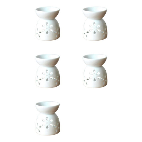 5X Ceramic Crafts Ceramic Hollow-Out Aromatherapy Stove  Candlestick Handmade Style 3