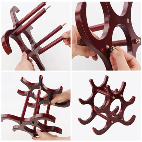 Wooden Wine Rack Wine Holders Kitchen Assembled Display Stand Organizer Bar Storage Tool Bar Wine Bottle Display Rack 1