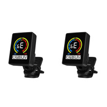 2X USB-Oplaadbare Gitaarstemmer voor Akoestische Elektrische Gitaar en Basgitaar Clip- Tuner LCD-Scherm Gitaarstemmeraccessoires