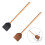 2 Matamoscas de Cuero con Mango Largo de Madera, Matamoscas Resistente para Interior y Exterior, Matamoscas Rústico 1