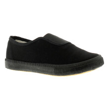 (Black, 12 (Children's)) Wynsors Childrens School Plimsolls Gusset Pumps Slip On black UK Size