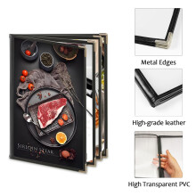 6 STUKS Menuhoezen, Menuhouder 4 Pagina 8 Bekijk Transparant Restaurant Menu Cover Boek Past op 8,5x11inch Standaardformaat