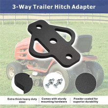 3-Way Trailer Hitch Adapter Receiver Hitch for Lawn Mower Three Way ATV Hitch Attachments Compatible with Cart Garden Tractor