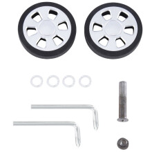 2 Set 60x11mm Luggage Wheel Replacement Wear Resistant PU Caster Suitcase Replacement Wheel Luggage Double Wheel 8mm