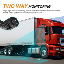 10.36inch Car Side View Vertical Monitor for Truck Bus Rearview Mirror Touch Screen 2 Channel DVR IP68 Recorder Left