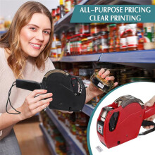 2 Pcs 8 Digits Price Tag-Gun, Pricing-Gun Kit with 20 Rolls Blank White Sticker Labels and 6 Ink Refill