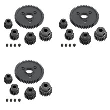 3Conjunto Engranaje Recto de Metal 54T 0.8 32P 3956 con 16T 18T 20T 21T Juego de Engranajes de Piñones para 1/10 Slash Stampede Summit e-Revo