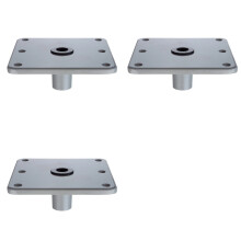 3X Boat Base 7x7Inch Boat Pedestal & Base with 3/4Inch Pin Post Socket Boat Accessories Post Mount