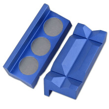 4Inch Vise Jaw Pads Magnetic Aluminum Vise Jaw Caps Reversible Pipe Vise Multipurpose Vise Protection Inserts 2Pcs