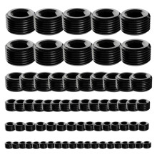 Rörplugg i Kolstål, 1/8 1/4 3/8 1/2 3/4 Tum Hane Invändig Sexkantsgänga Socket Pipe Plug Fitting Assortiment Kit, A