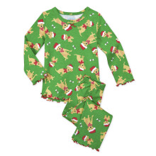 Sara's Prints Baby Mädchen Gemütlicher Rüschenschnitt Schlafanzug, Gelbe Labradore-YLS, 24M