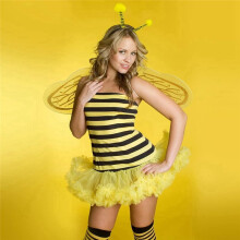 1Set Bumble Bee Costume Accessories for Women Halloween Honey Bee Costumes Cosplay Party Performance Clothes