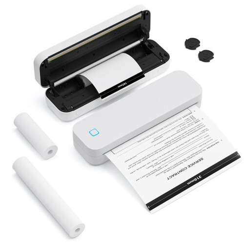 Portable Thermal Transfer Printer Wireless,Multi-Size,Eco-Friendly for Windows System, Os System,Phone,Tablet,White 2