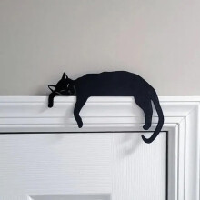 Marco De Puerta De Metal Con Forma De Gato, Marco De Puerta Para Gato, DecoracióN De Esquina, DecoracióN De Puerta Para El Hogar, Letrero A