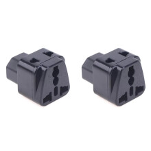 2 Adaptador de Corriente IEC 320 C14 Macho-Hembra para PDU/UPS, Universal, Macho, AU/EE. UU./RU/UE.