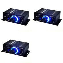 3X -Stereoversterker Dc12V Tweekanaals Hifi-Audiospeler Ondersteunt Dvd-Ingang voor Mobiele Telefoons voor Thuisgebruik in Motorfietsen