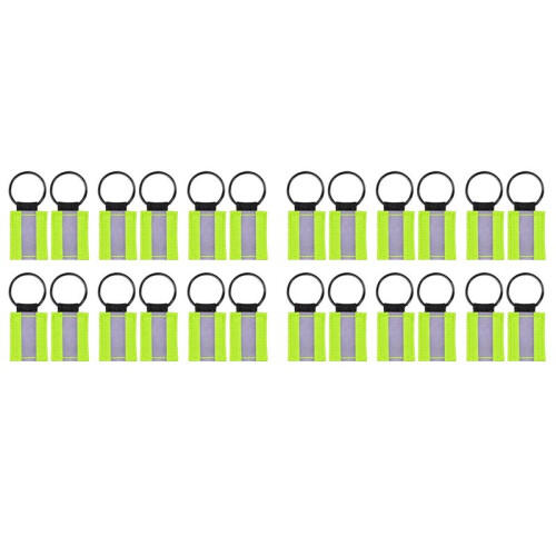 24Pcs Reflective Keychain, High Visibility Reflective Tags Reflective Pendants for Backpack Purse Dog Collar