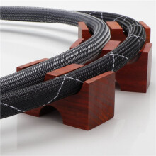 2X Soporte de Alambre de Madera HiFi, Soporte de Línea, Soporte de Cable, Caballete Antigolpes, Almohadilla para Pies, Almohadillas para Pies