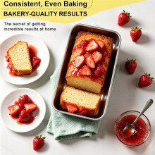 4 Pack Stainless Steel Loaf Pans, 9x5.7 Inch Medium Bread Pan Set Non Toxic, Metal Meatloaf Tin for Baking Homemade