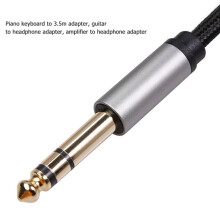 2X Adattatore Audio Jack Stereo da 6,35 mm 1/4 Maschio un 3,5 mm 1/8 Femmina per Amplificatori, Chitarra, Tastiera di Pianoforte, Home Theater 150 cm