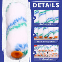 50PCS 4inch 100mm Profesional Wall Paint Roller Set Roller Paint Coating Edger Painting Rolling Brush for Wall