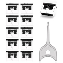 10-Pack Metalen USB-Poortslot met 1 Sleutel, USB-A Poortblokkering voor PC Laptop, Diefstalbestendige Stofafdekking (Zwart)