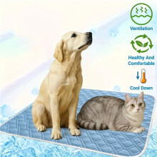 Summer Glacier Dog Bed Ice Slicky Fiber Fabric Cooling Mat Breathable and Pet Friendly Sleeping Pad