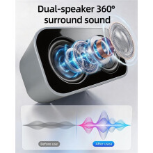 1 Set Computer Speakers voor PC, 2x3W USB Voeding Kleine Stereo Speakers met 3.5mm Aux, Volume Controle, Stekker en Spelen