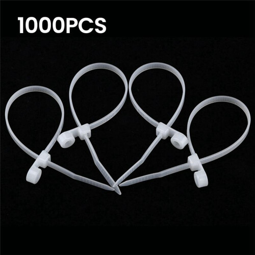 Nylon Cable Ties with Screw Hole - Self-Locking, Multi-Size Bundle Straps for Wire Organization, 1